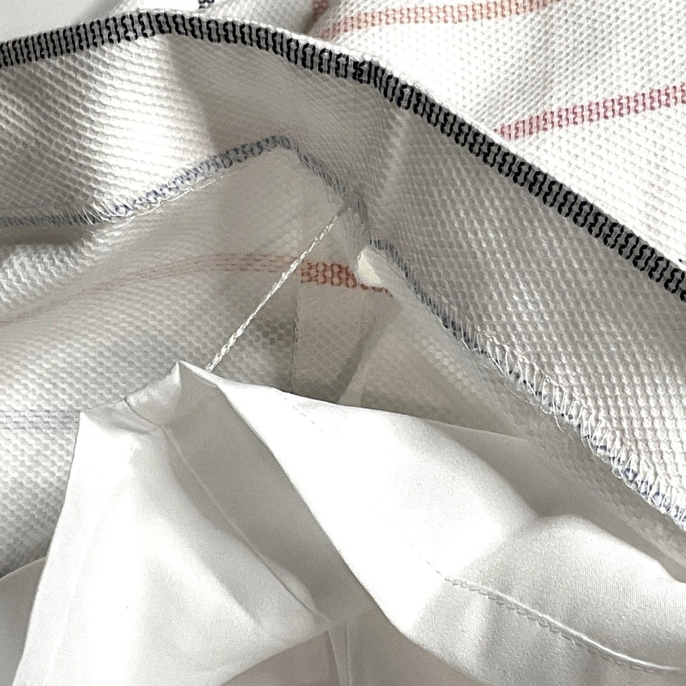 TALBOTS rainbow stripe cotton white Biscay sheath dress pastel NWT 8 preppy pink - Picture 10 of 10